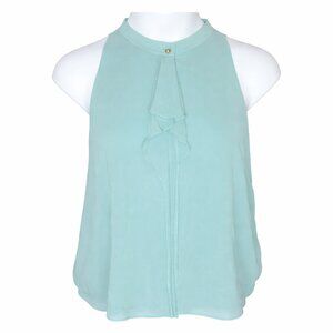 Tory Burch Silk Ruffle Button-Up Blouse | Size XL